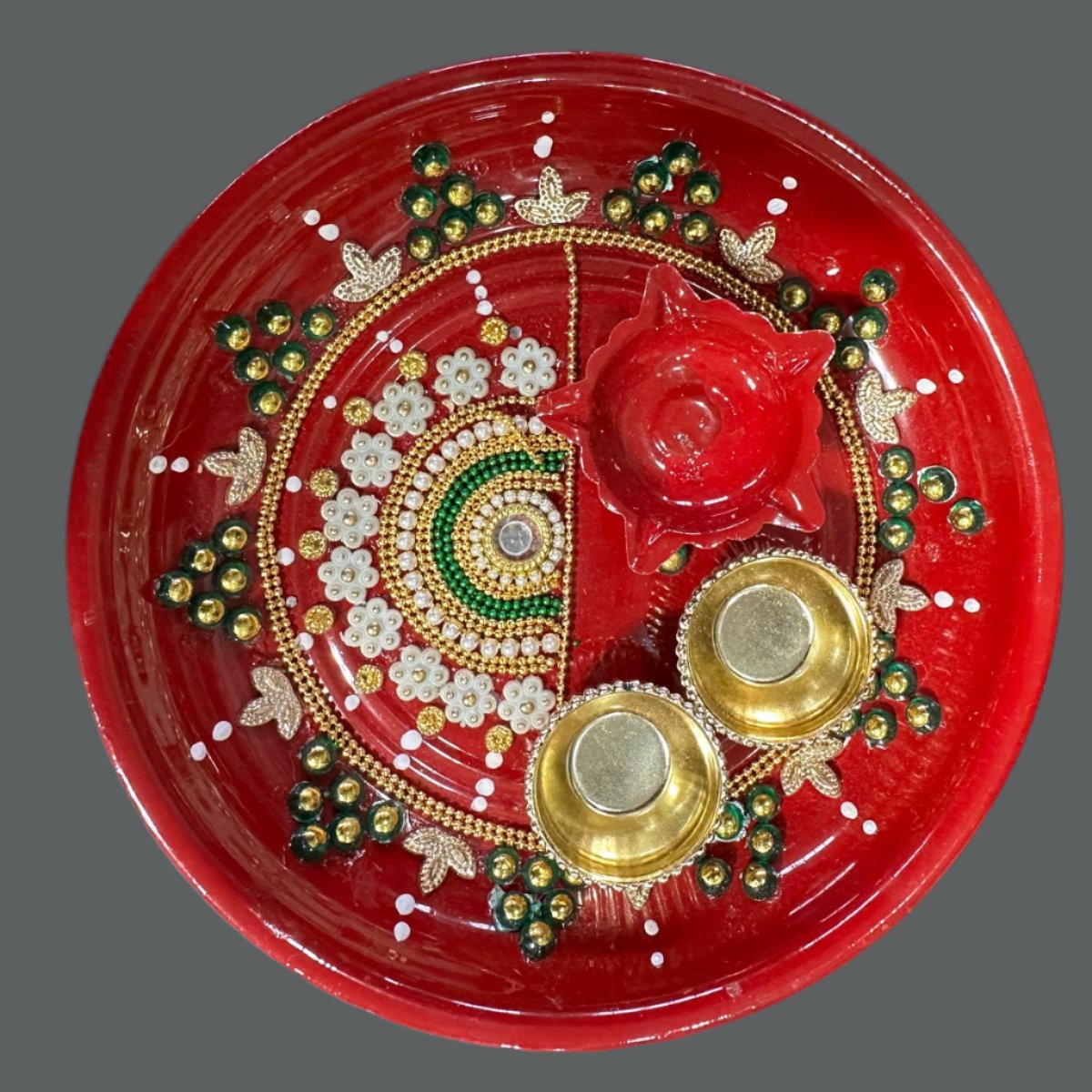 Red Puja Thali