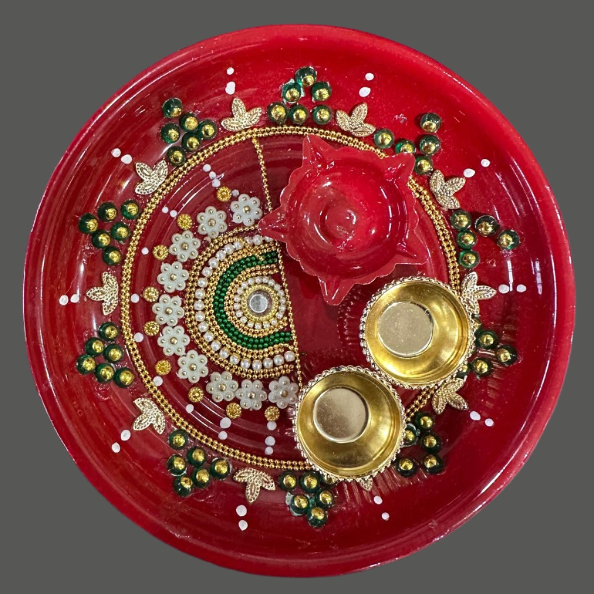Red Puja Thali