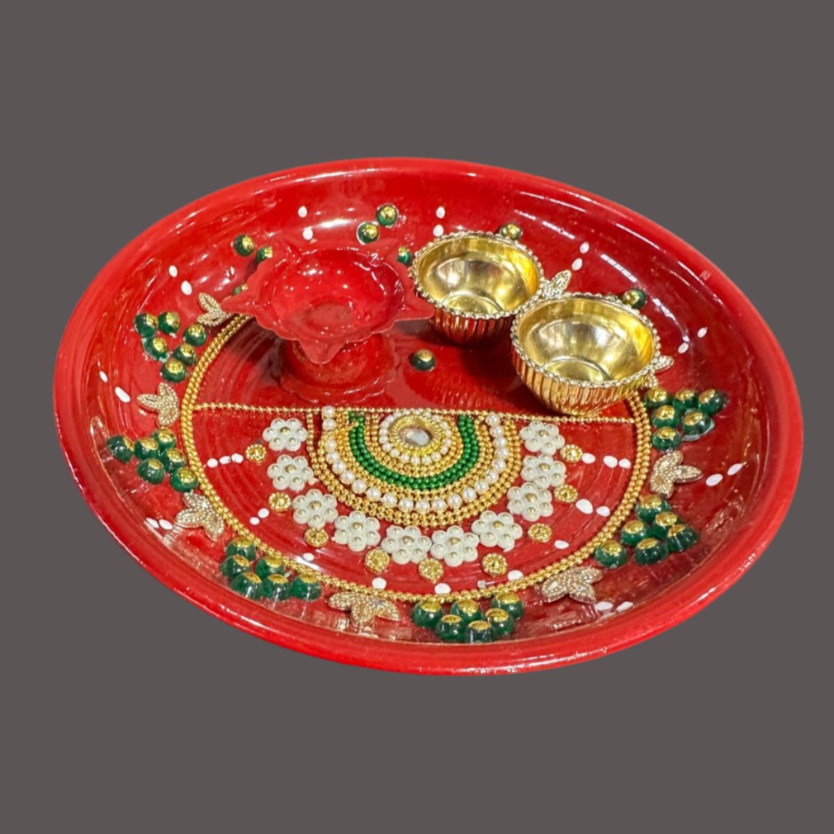 Red Puja Thali
