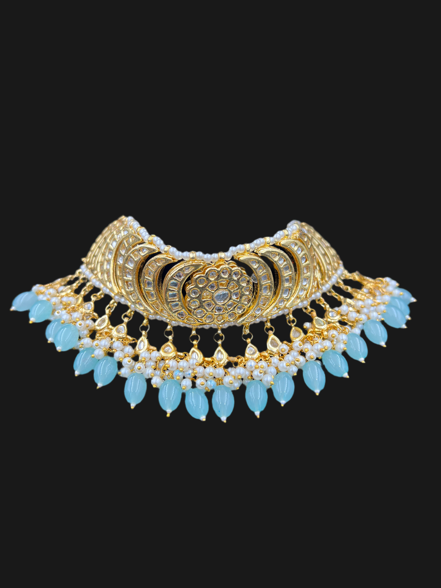Gold Ocean Blue Neclace
