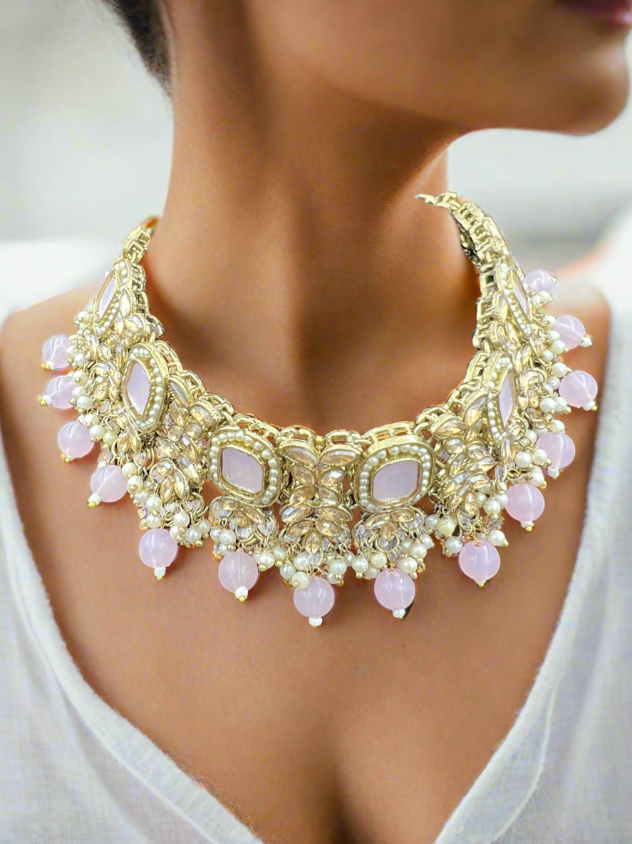 Gold & Pink Necklace