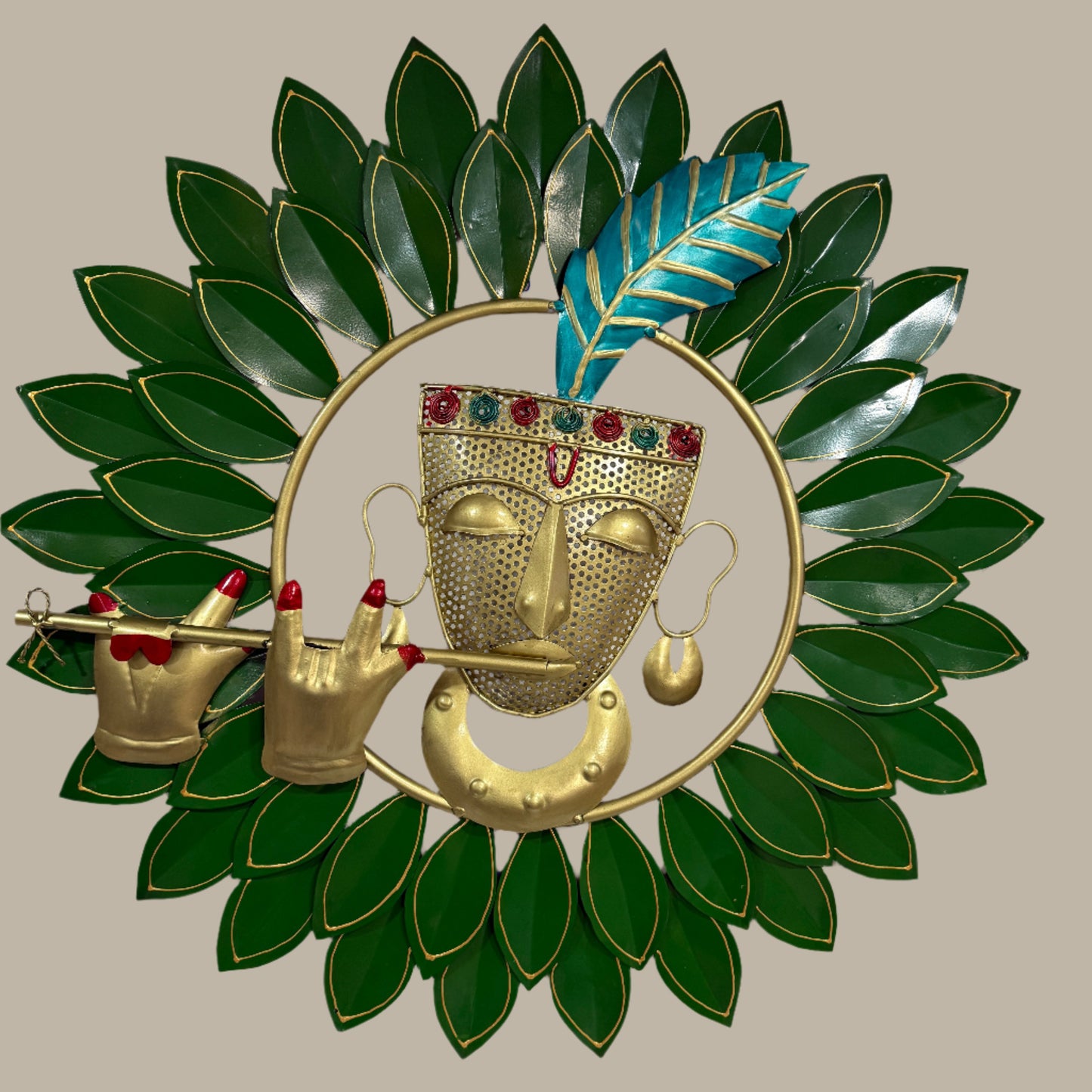 Krishna in Green with LED