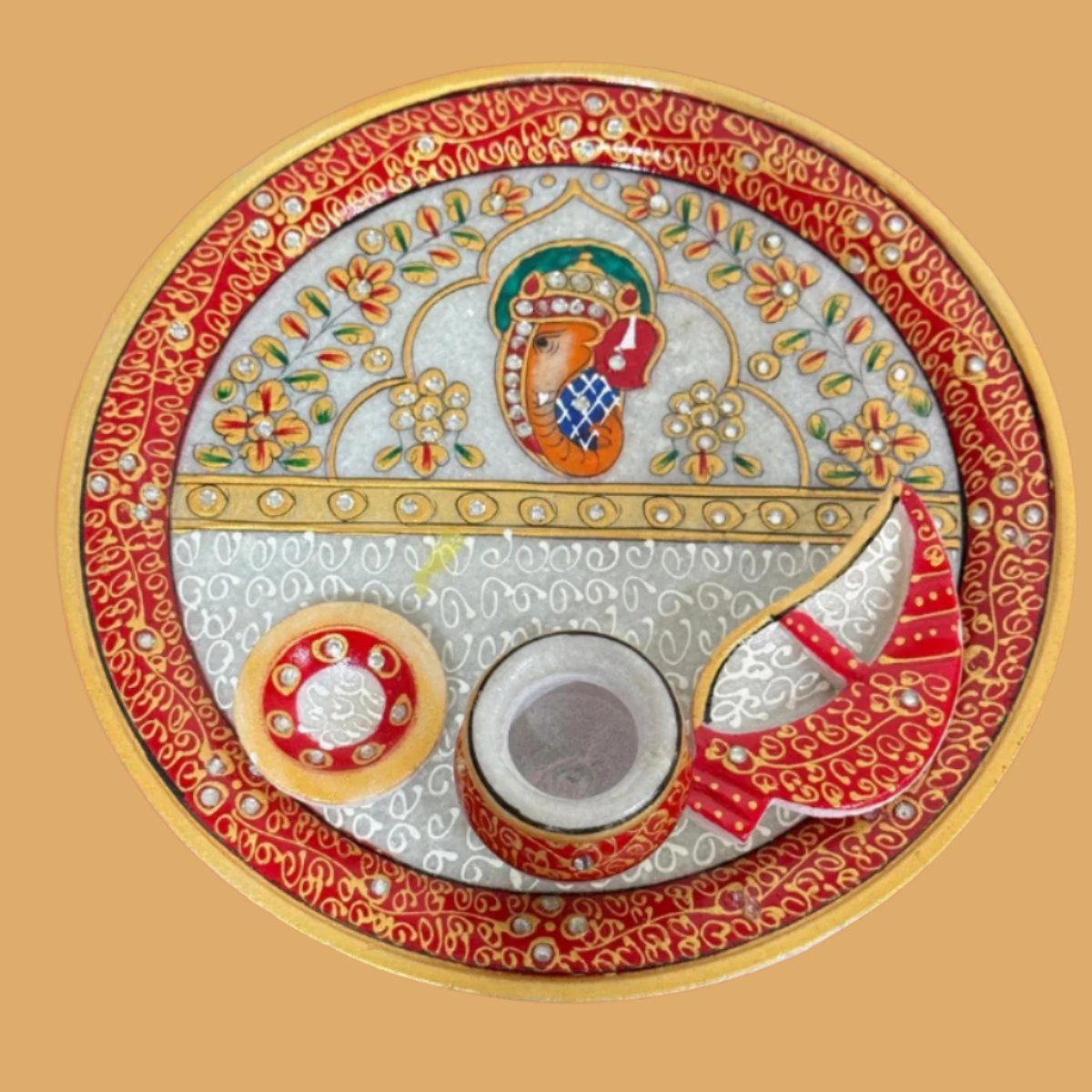 Puja Thali - Marble
