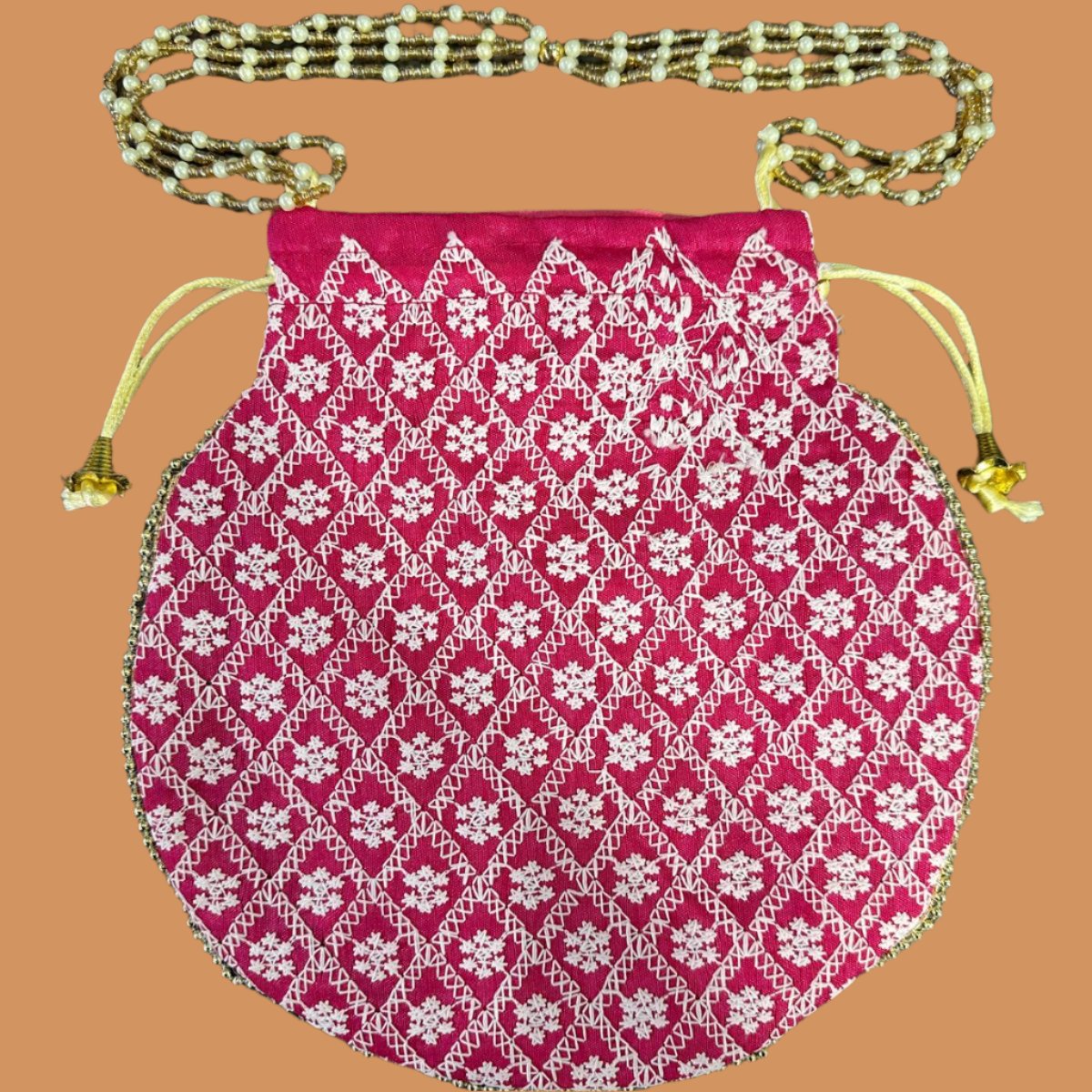 Pink Cotton Potli