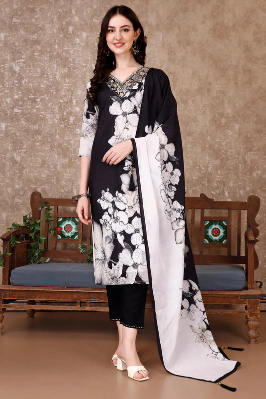 Printed Kurta with Pant & Printed Dupatta