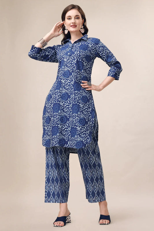 Printed Kurta Pant Co-ord Set.